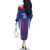 Custom Slovakia 2024 Football Family Matching Off The Shoulder Long Sleeve Dress and Hawaiian Shirt Slovenska Sokoli - Wonder Print Shop