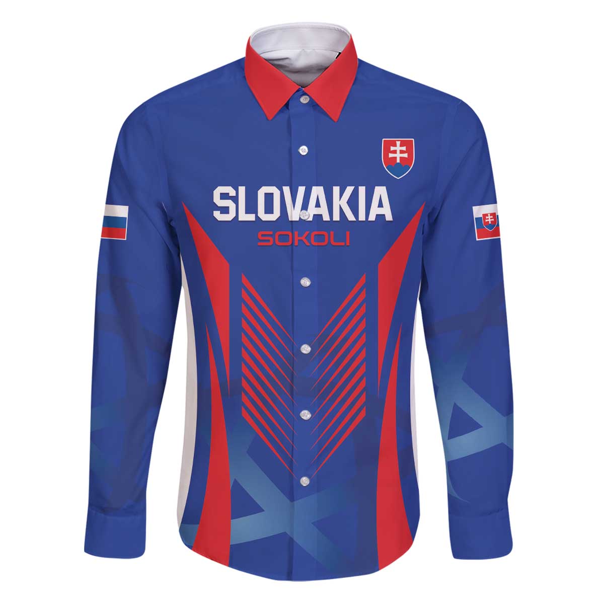Custom Slovakia 2024 Football Family Matching Puletasi and Hawaiian Shirt Slovenska Sokoli - Wonder Print Shop