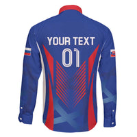 Custom Slovakia 2024 Football Family Matching Puletasi and Hawaiian Shirt Slovenska Sokoli - Wonder Print Shop