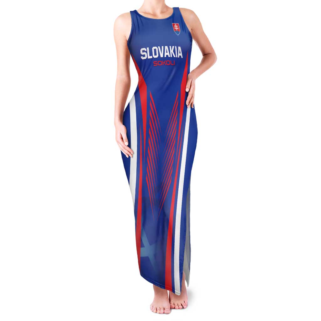 Custom Slovakia 2024 Football Family Matching Tank Maxi Dress and Hawaiian Shirt Slovenska Sokoli - Wonder Print Shop