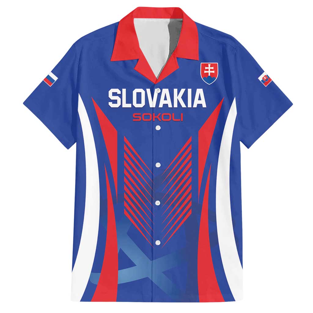 Custom Slovakia 2024 Football Hawaiian Shirt Slovenska Sokoli - Wonder Print Shop