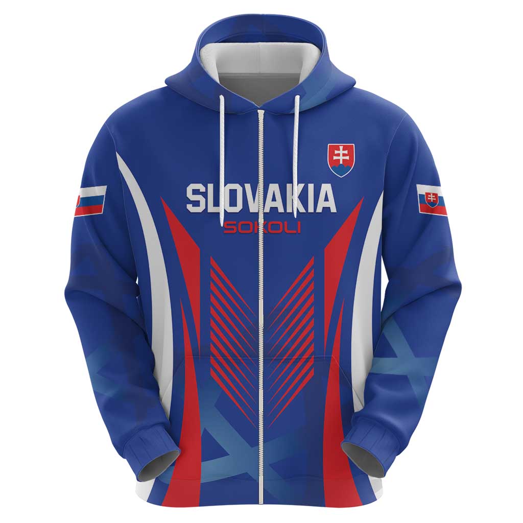 Custom Slovakia 2024 Football Hoodie Slovenska Sokoli - Wonder Print Shop