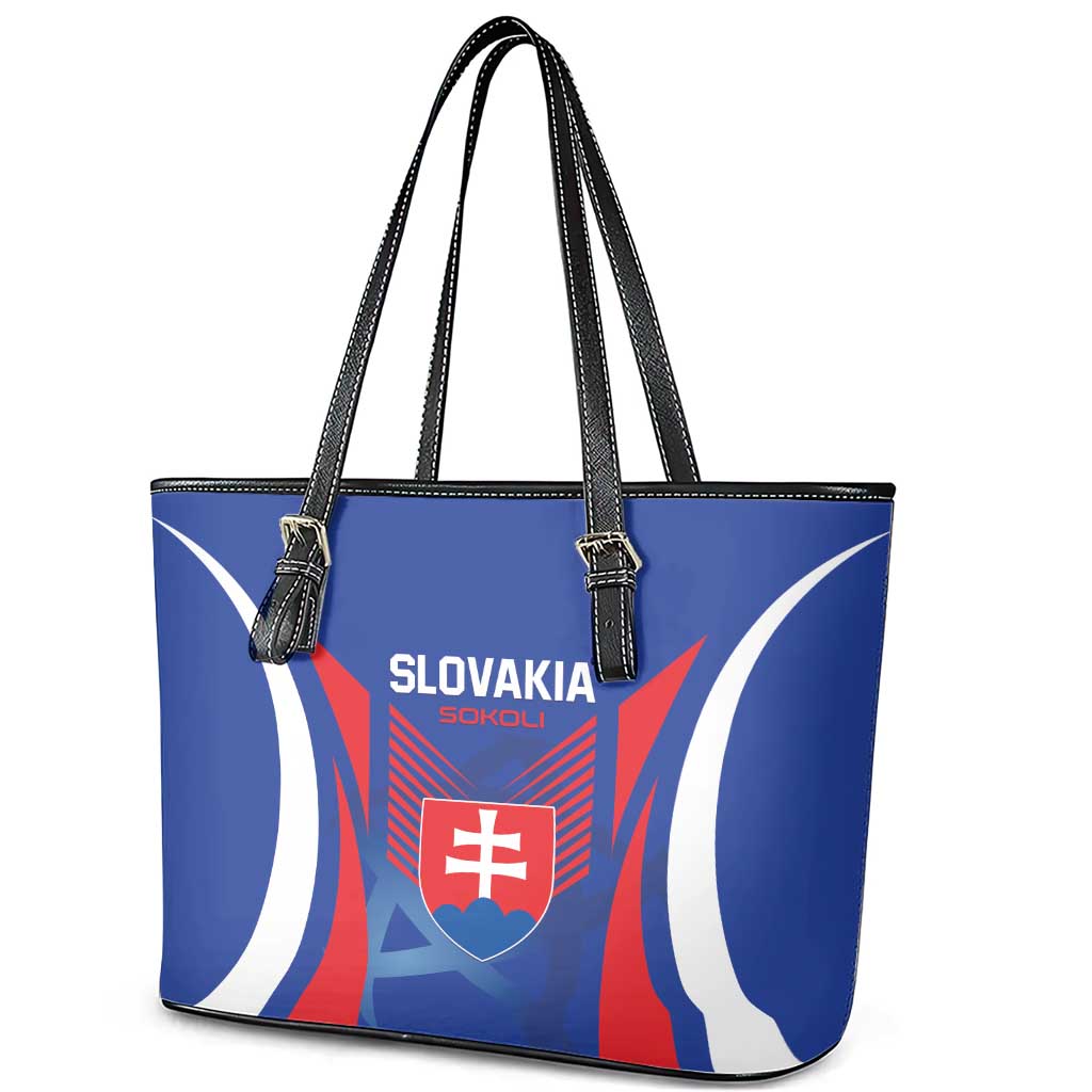 Slovakia 2024 Football Leather Tote Bag Slovenska Sokoli - Wonder Print Shop