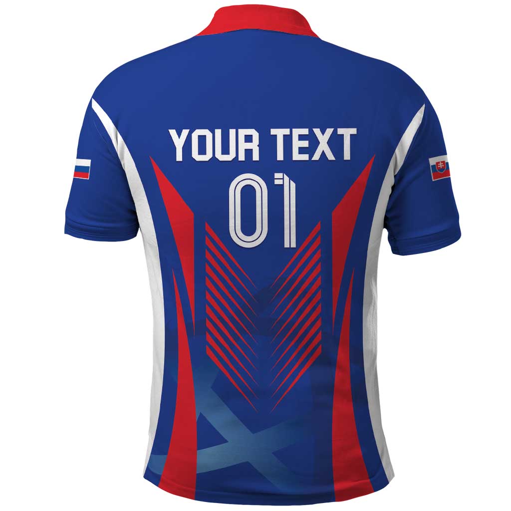 Custom Slovakia 2024 Football Polo Shirt Slovenska Sokoli - Wonder Print Shop
