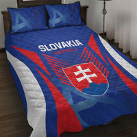 Slovakia 2024 Football Quilt Bed Set Slovenska Sokoli - Wonder Print Shop