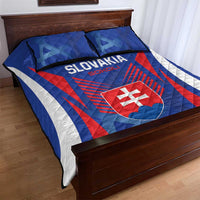 Slovakia 2024 Football Quilt Bed Set Slovenska Sokoli - Wonder Print Shop