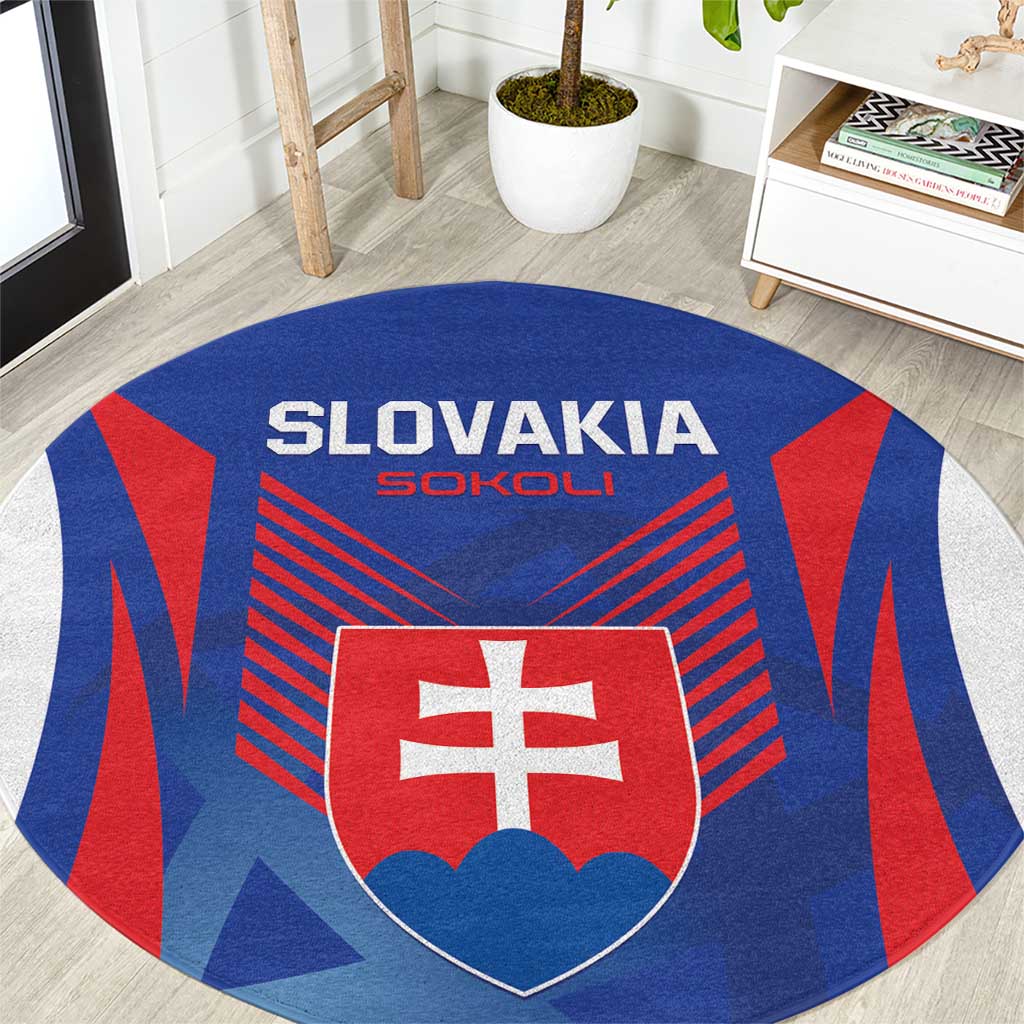 Slovakia 2024 Football Round Carpet Slovenska Sokoli