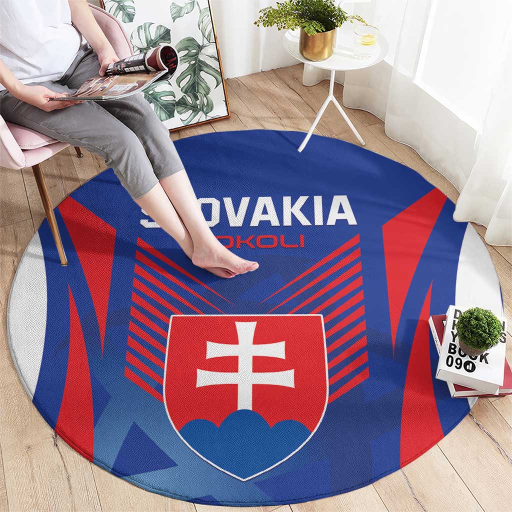 Slovakia 2024 Football Round Carpet Slovenska Sokoli