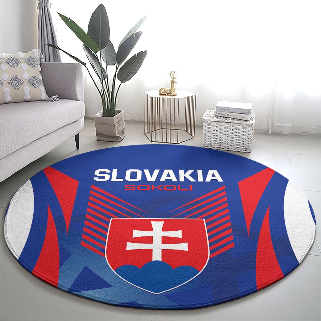 Slovakia 2024 Football Round Carpet Slovenska Sokoli