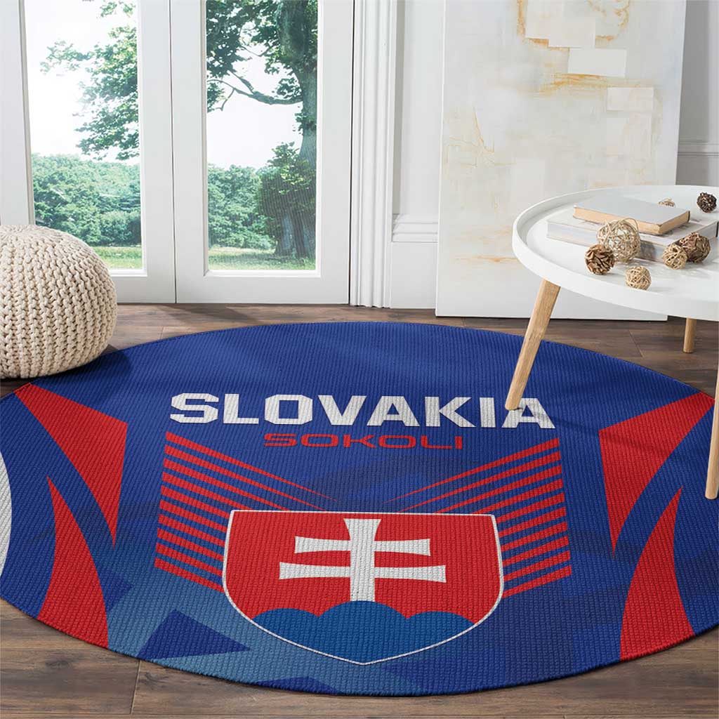Slovakia 2024 Football Round Carpet Slovenska Sokoli
