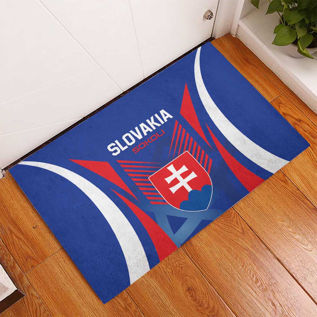 Slovakia 2024 Football Rubber Doormat Slovenska Sokoli - Wonder Print Shop