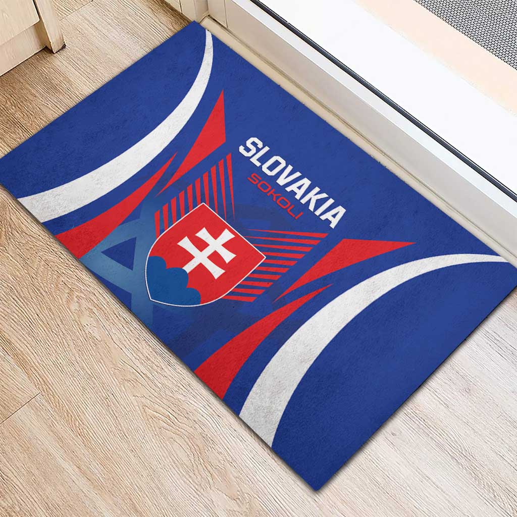 Slovakia 2024 Football Rubber Doormat Slovenska Sokoli - Wonder Print Shop