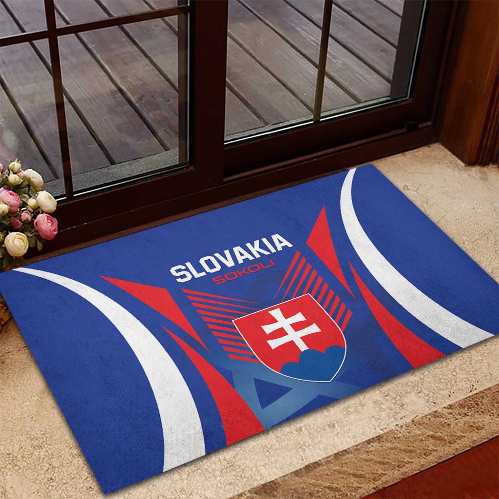 Slovakia 2024 Football Rubber Doormat Slovenska Sokoli - Wonder Print Shop