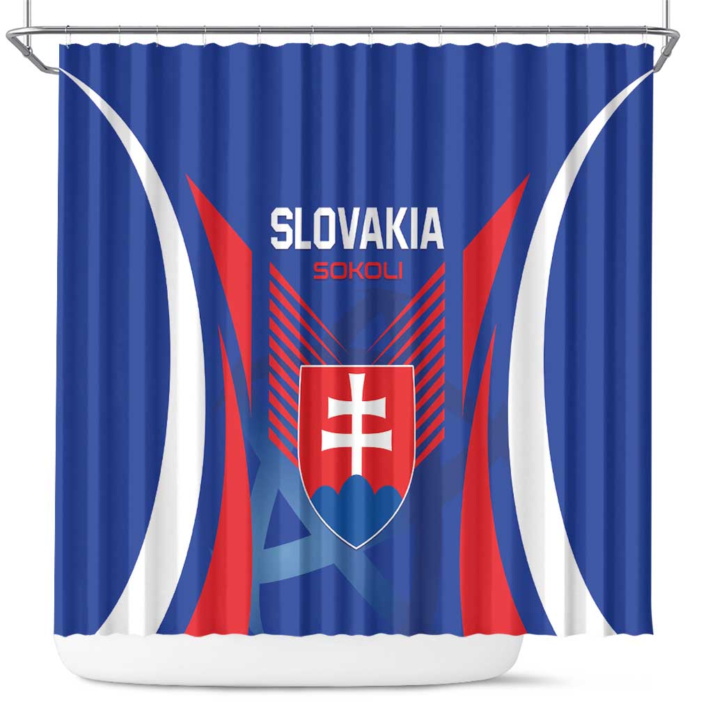 Slovakia 2024 Football Shower Curtain Slovenska Sokoli