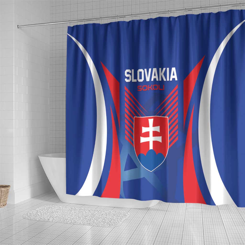 Slovakia 2024 Football Shower Curtain Slovenska Sokoli