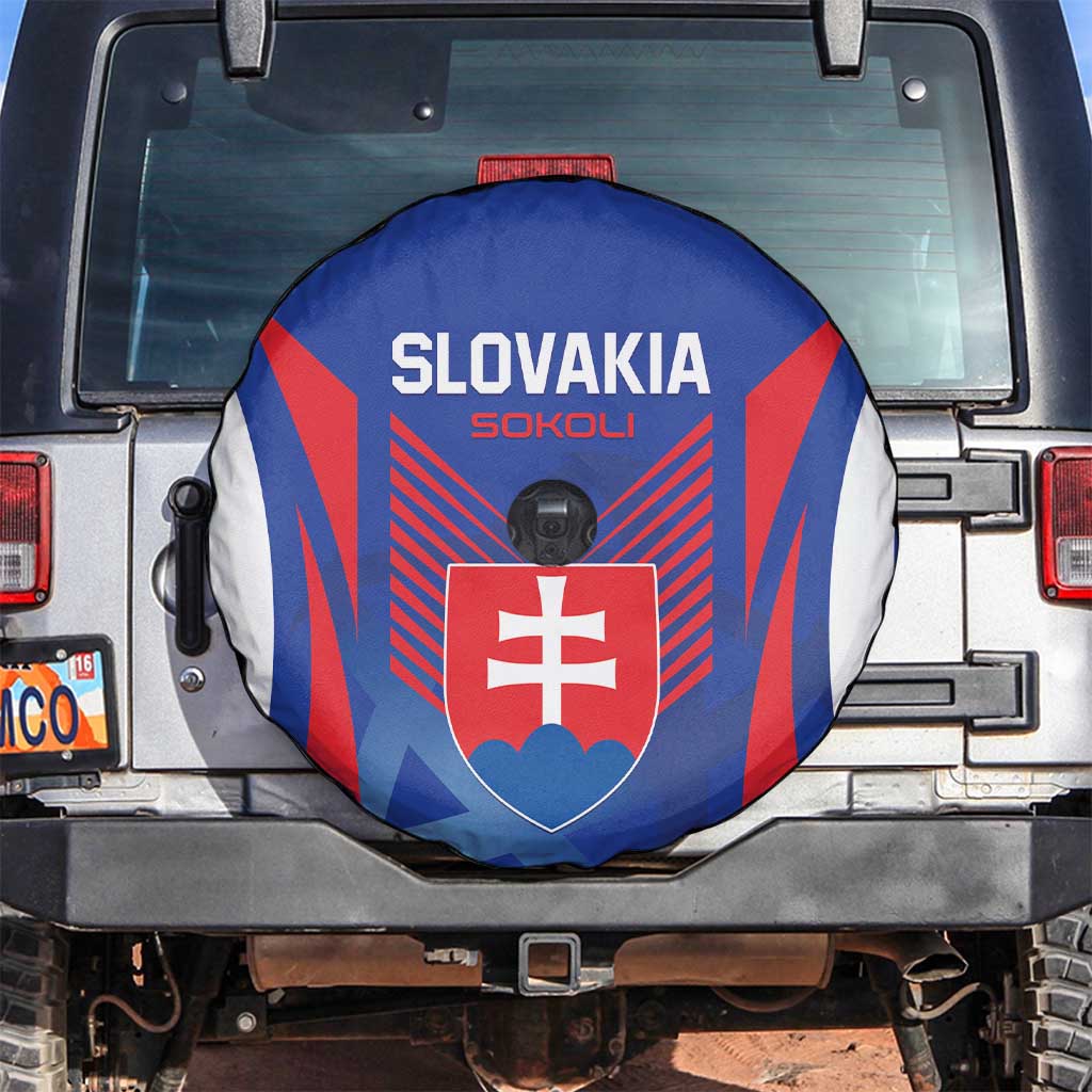 Slovakia 2024 Football Spare Tire Cover Slovenska Sokoli - Wonder Print Shop