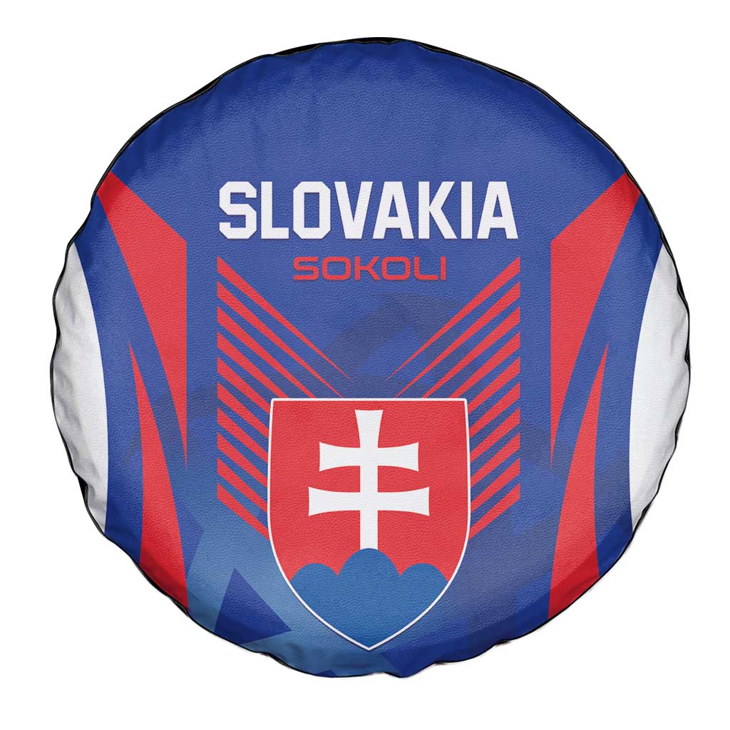 Slovakia 2024 Football Spare Tire Cover Slovenska Sokoli - Wonder Print Shop