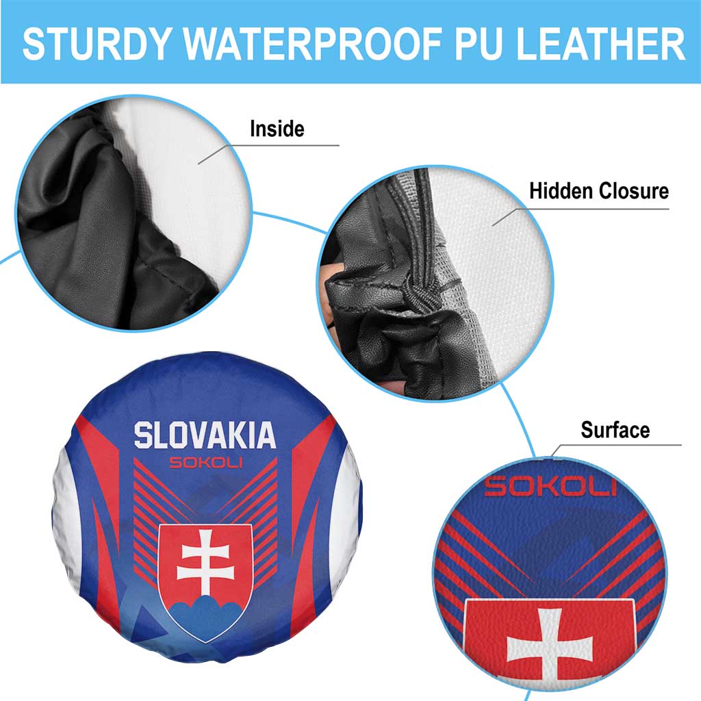 Slovakia 2024 Football Spare Tire Cover Slovenska Sokoli - Wonder Print Shop