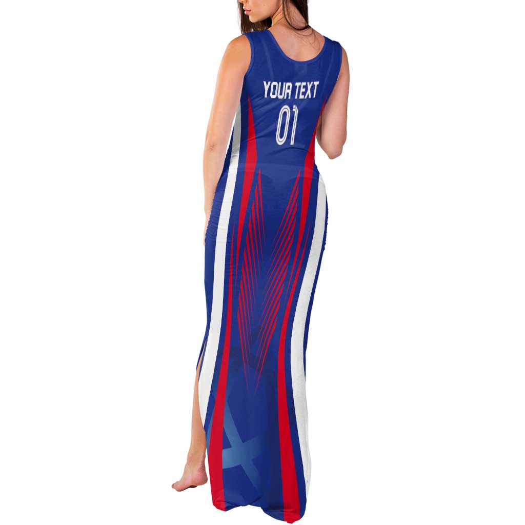 Custom Slovakia 2024 Football Tank Maxi Dress Slovenska Sokoli - Wonder Print Shop