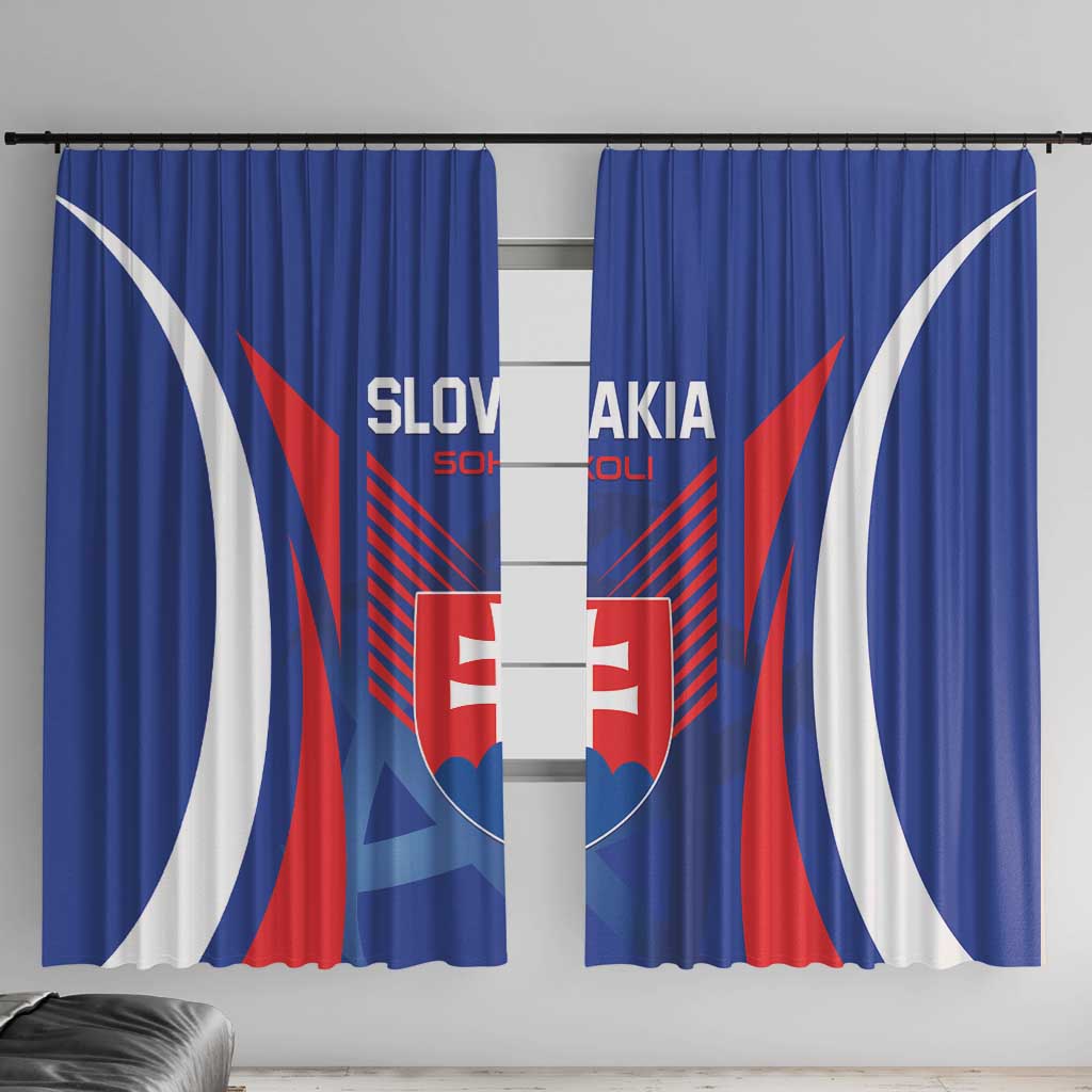 Slovakia 2024 Football Window Curtain Slovenska Sokoli - Wonder Print Shop