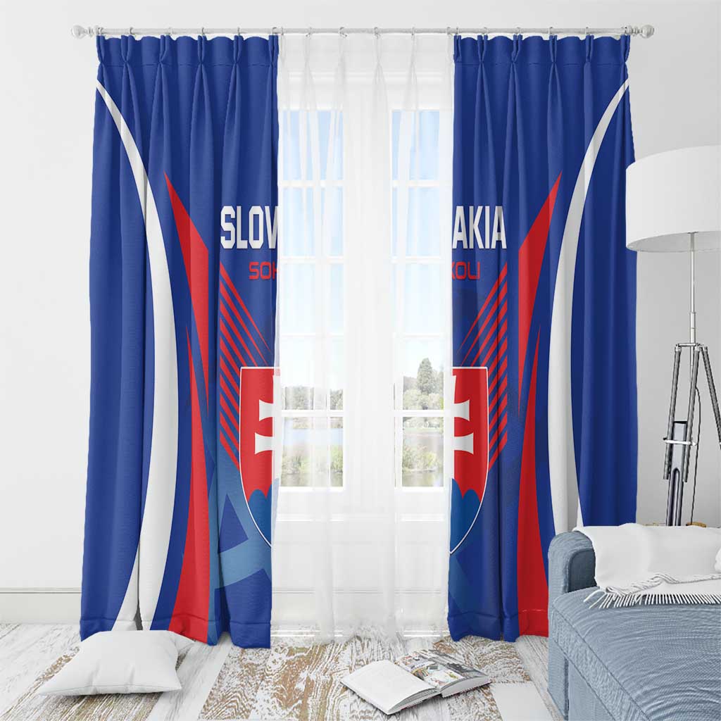 Slovakia 2024 Football Window Curtain Slovenska Sokoli - Wonder Print Shop