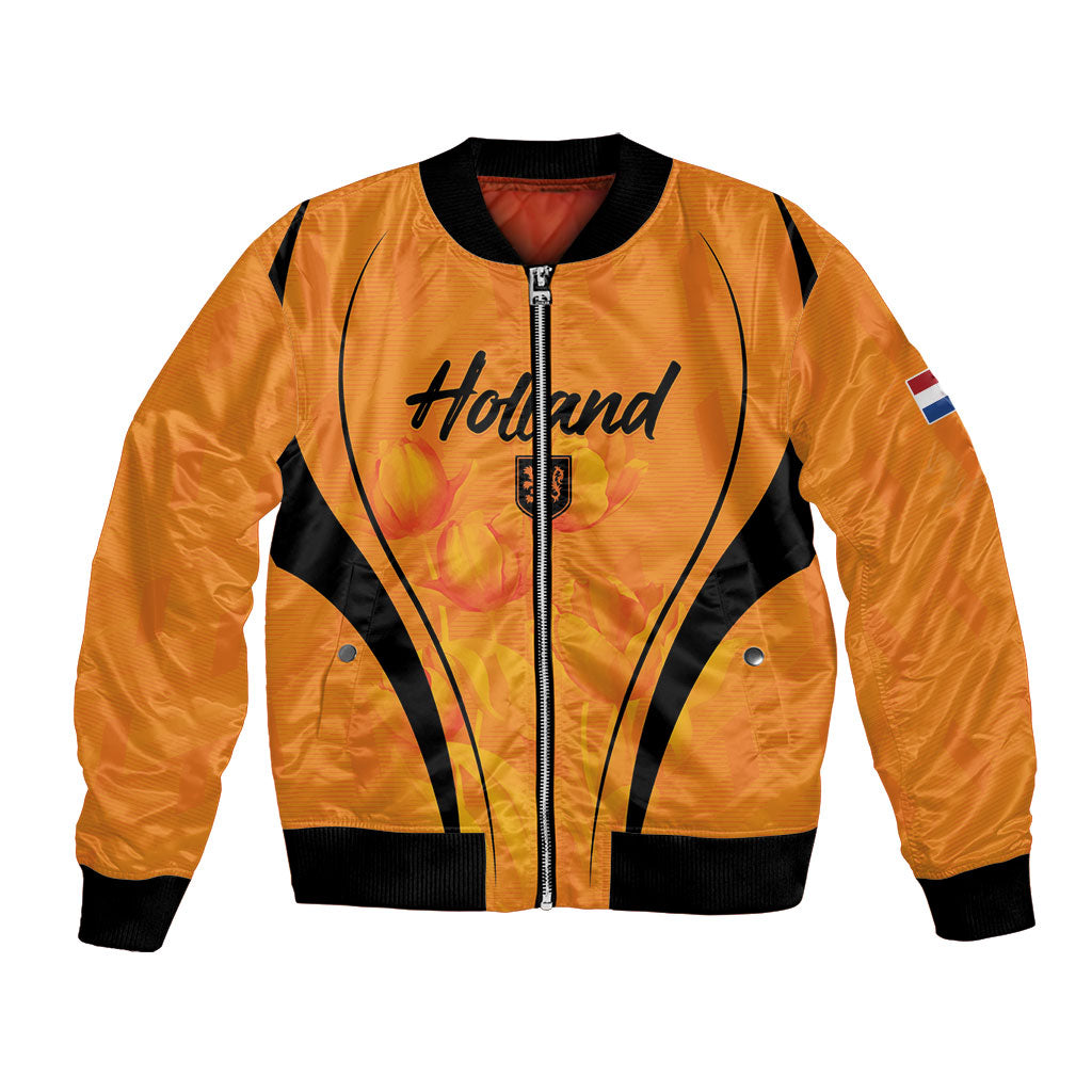 Custom Holland 2026 World Football Bomber Jacket Oranje Go Champions