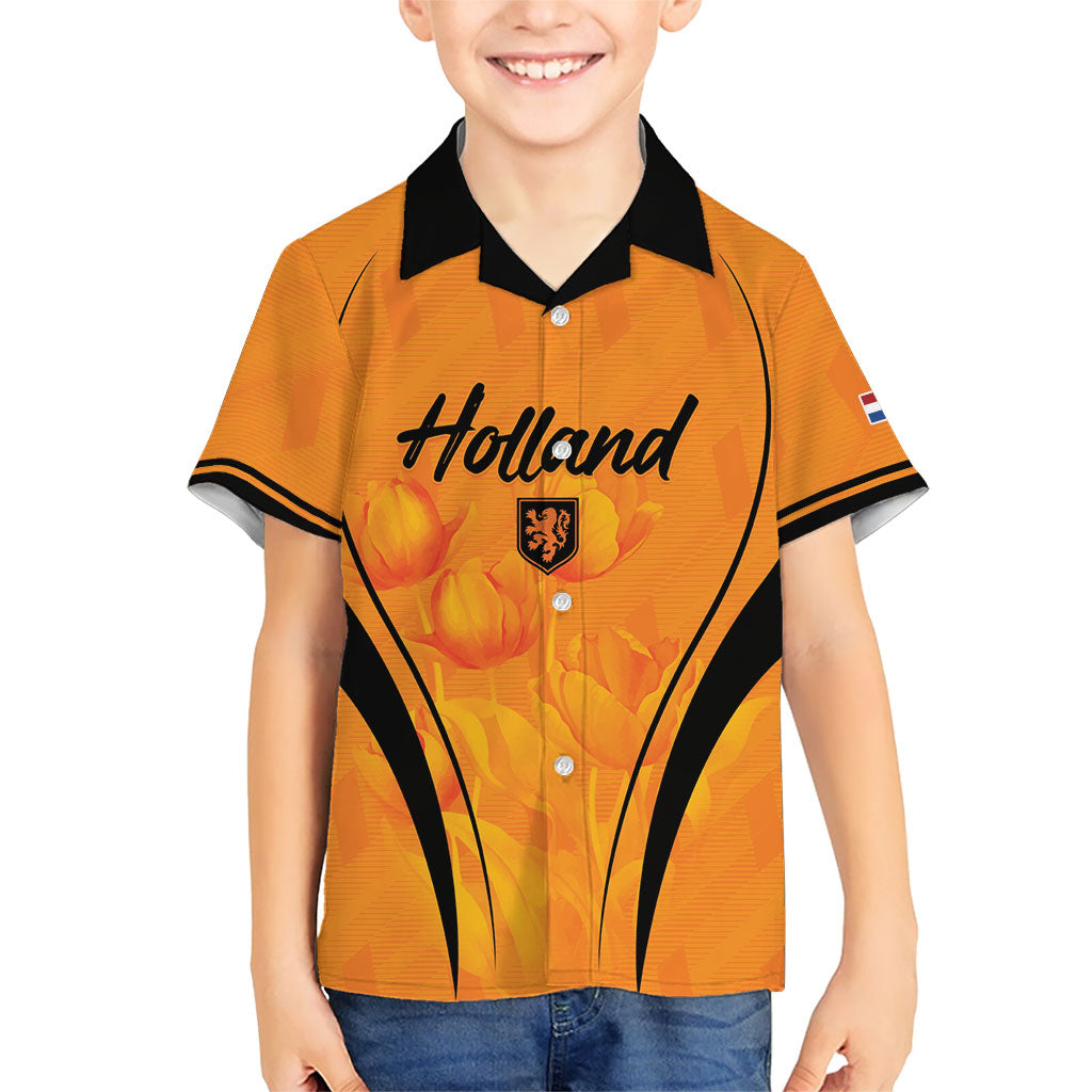 Custom Holland 2026 World Football Kid Hawaiian Shirt Oranje Go Champions