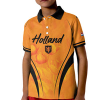 Custom Holland 2026 World Football Kid Polo Shirt Oranje Go Champions
