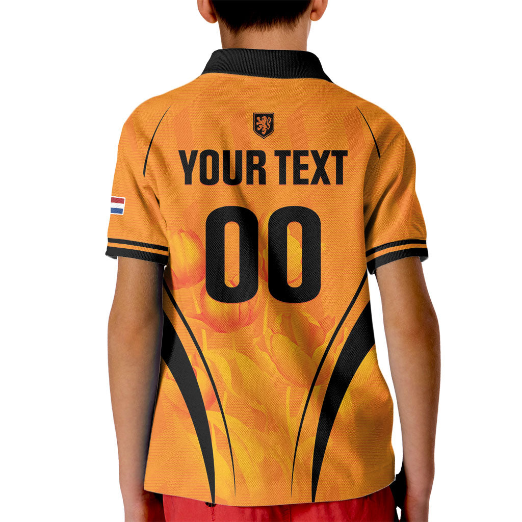 Custom Holland 2026 World Football Kid Polo Shirt Oranje Go Champions
