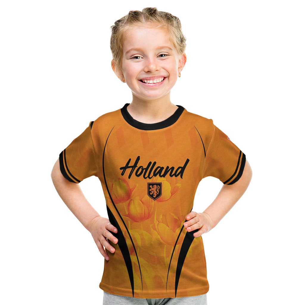 Custom Holland 2026 World Football Kid T Shirt Oranje Go Champions