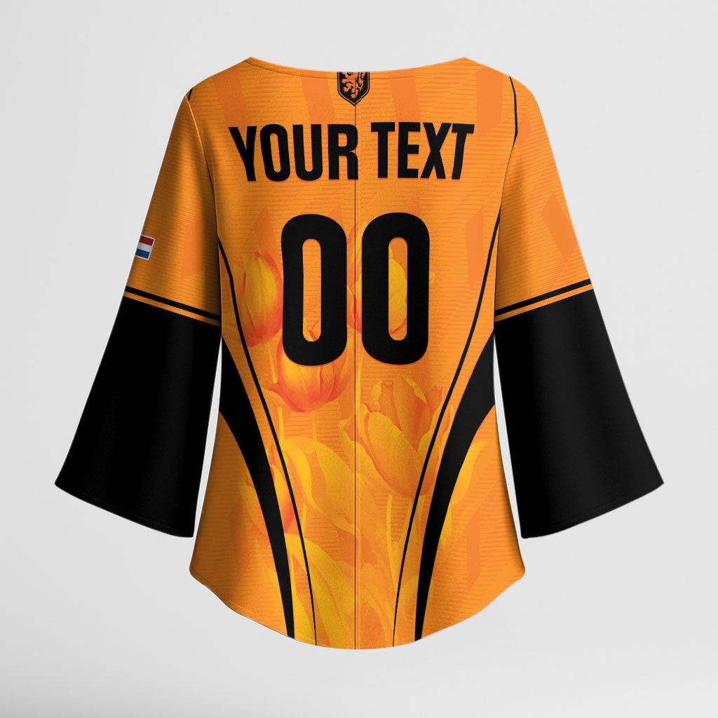 Custom Holland 2026 World Football Kimono Sleeve Blouse Oranje Go Champions