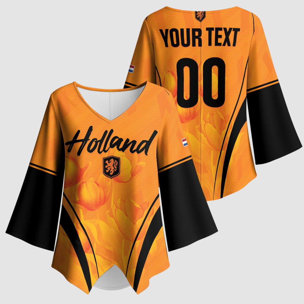 Custom Holland 2026 World Football Kimono Sleeve Blouse Oranje Go Champions