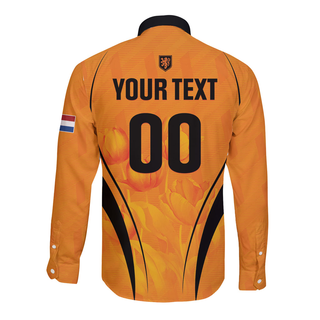 Custom Holland 2026 World Football Long Sleeve Button Shirt Oranje Go Champions