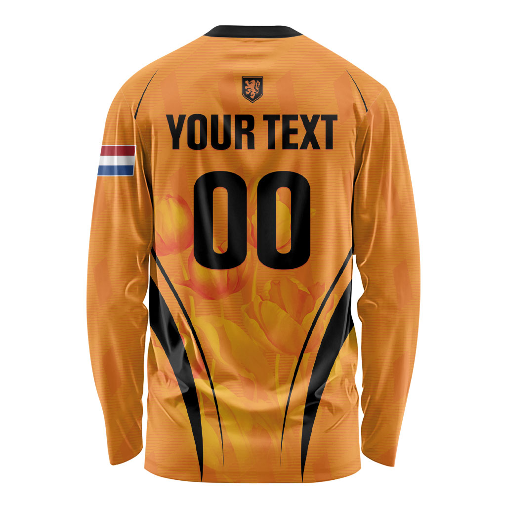 Custom Holland 2026 World Football Long Sleeve Shirt Oranje Go Champions