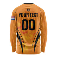 Custom Holland 2026 World Football Long Sleeve Shirt Oranje Go Champions