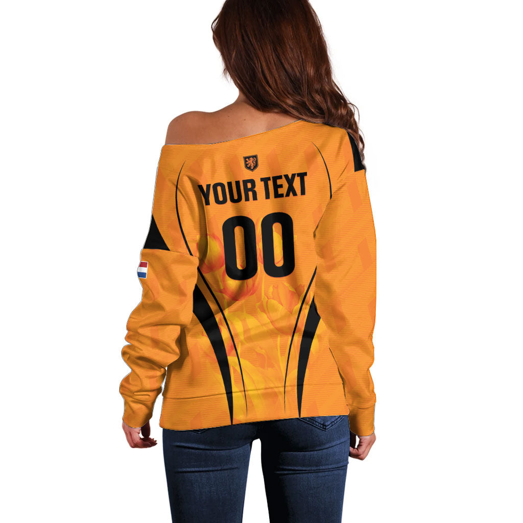 Custom Holland 2026 World Football Off Shoulder Sweater Oranje Go Champions