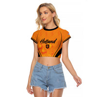 Custom Holland 2026 World Football Raglan Cropped T Shirt Oranje Go Champions