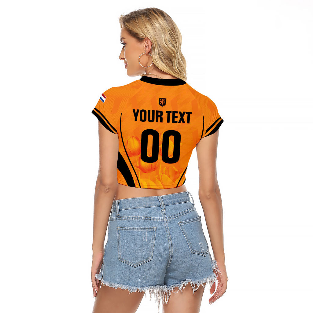 Custom Holland 2026 World Football Raglan Cropped T Shirt Oranje Go Champions