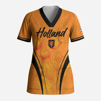 Custom Holland 2026 World Football Scrub Top Oranje Go Champions