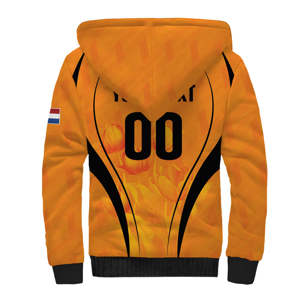 Custom Holland 2026 World Football Sherpa Hoodie Oranje Go Champions