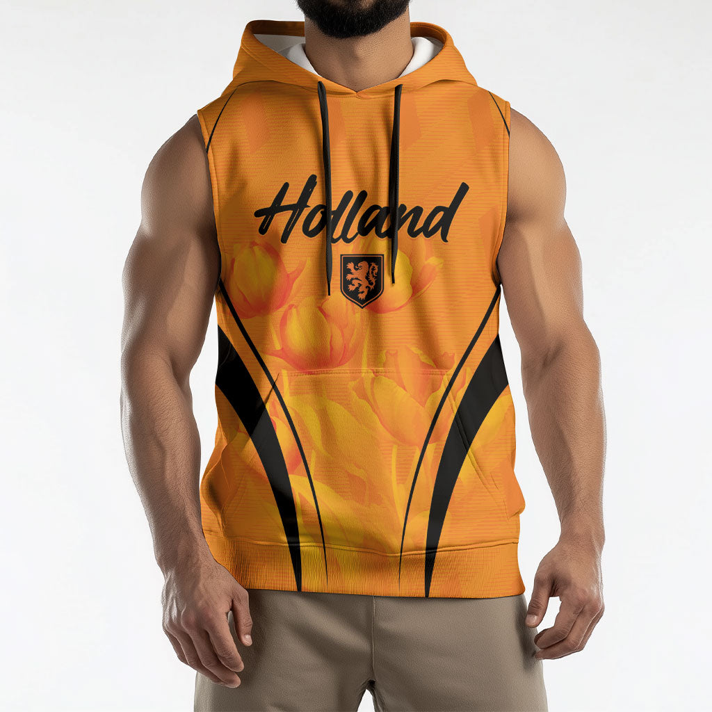 Custom Holland 2026 World Football Sleeveless Hoodie Oranje Go Champions