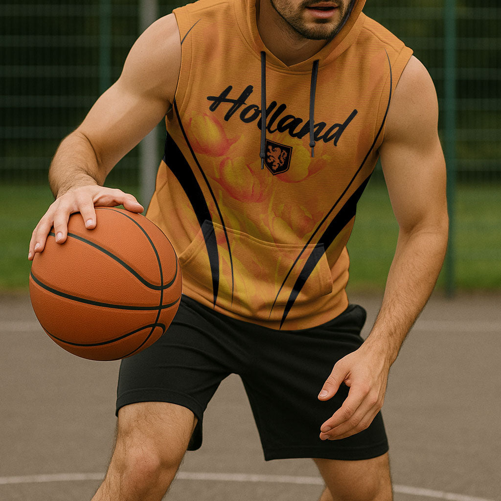 Custom Holland 2026 World Football Sleeveless Hoodie Oranje Go Champions