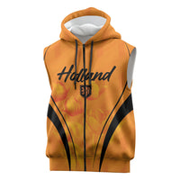 Custom Holland 2026 World Football Sleeveless Zip Hoodie Oranje Go Champions