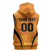 Custom Holland 2026 World Football Sleeveless Zip Hoodie Oranje Go Champions