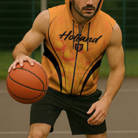 Custom Holland 2026 World Football Sleeveless Zip Hoodie Oranje Go Champions