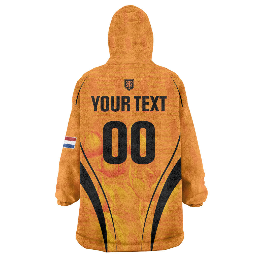 Custom Holland 2026 World Football Wearable Blanket Hoodie Oranje Go Champions
