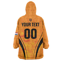 Custom Holland 2026 World Football Wearable Blanket Hoodie Oranje Go Champions