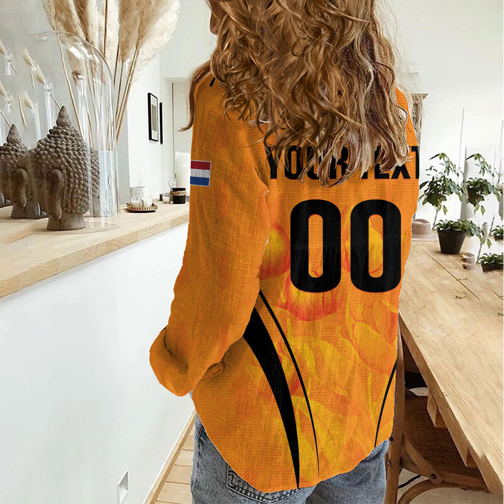 Custom Holland 2026 World Football Women Casual Shirt Oranje Go Champions
