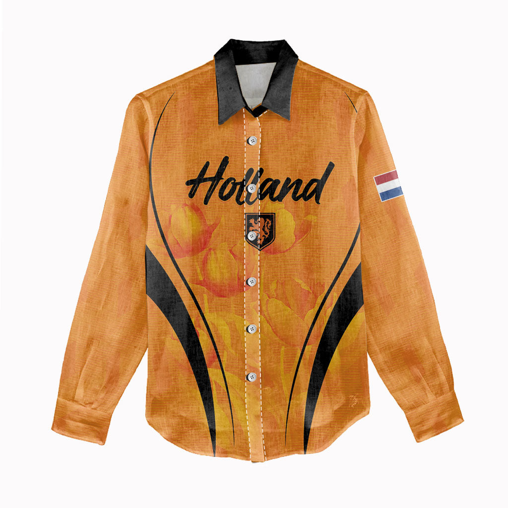 Custom Holland 2026 World Football Women Casual Shirt Oranje Go Champions