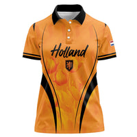 Custom Holland 2026 World Football Women Polo Shirt Oranje Go Champions